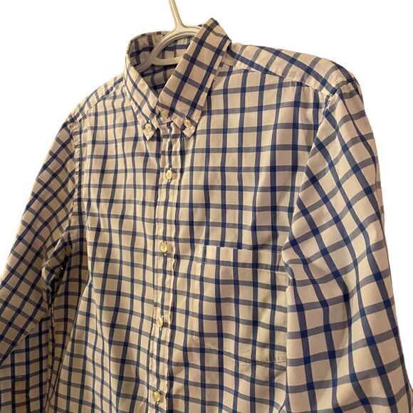 J. Crew Blue and White Checkered Button Down Shirt - Picture 4 of 10